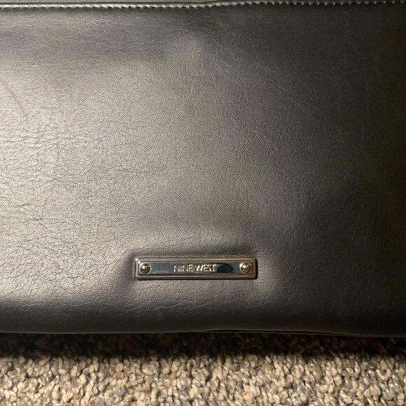 Black Clutch purse With Silver Studded Beading. Stud Clutch. - Picture 4 of 9